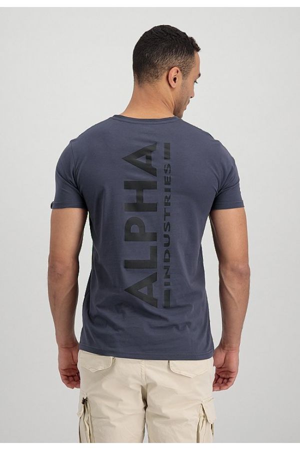 Tricou ALPHA INDUSTRIES Backprint grey