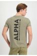 Tricou ALPHA INDUSTRIES Backprint khaki