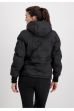 Jachetă ALPHA INDUSTRIES Wmn Hooded Logo Puffer Black