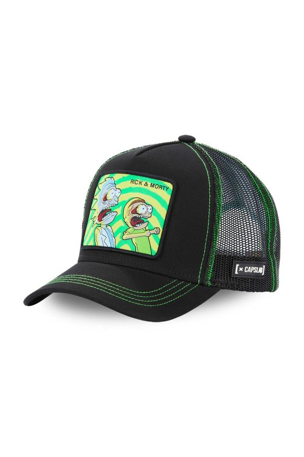 Șapcă CAPSLAB Rick and Morty black/green