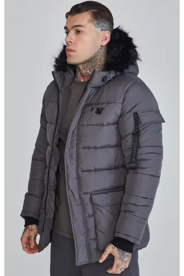 Jachetă SIKSILK Expedition Parka grey