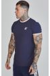 Tricou SIKSILK Ringer Tee navy