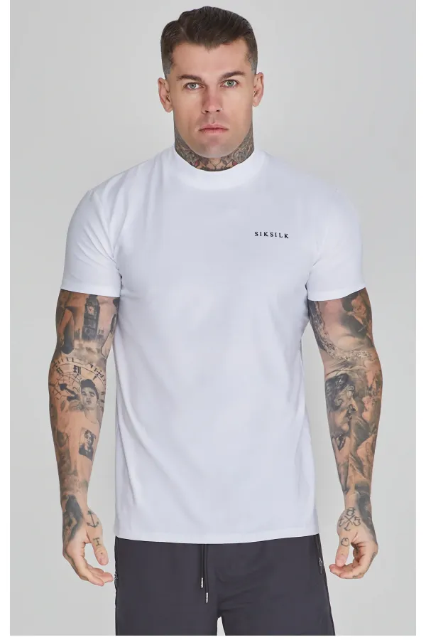 Tricou SIKSILK Muscle Fit white
