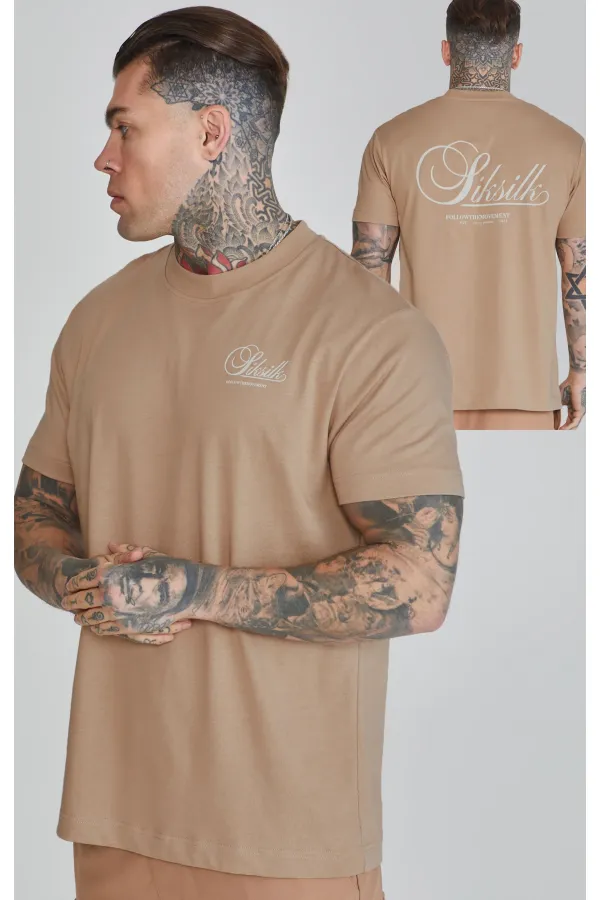Tricou SIKSILK Graphic Tshirt brown