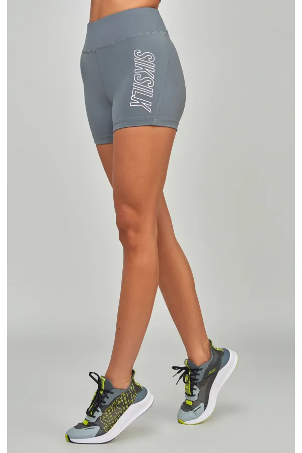 Pantaloni scurți de damă SIKSILK Sports Essentials Booty grey