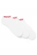 Șosete HUGO 3-pack Ankle Logo white