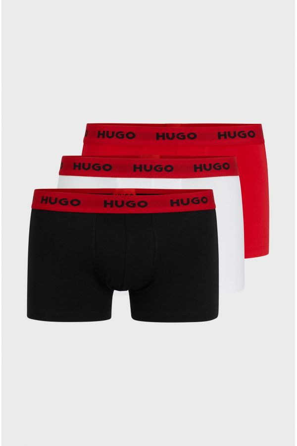 Boxeri HUGO 3-pack black/white/red